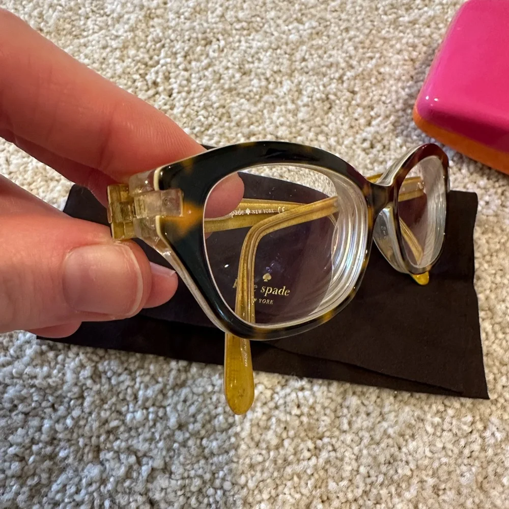 Kate Spade Black and Gold Glasses
